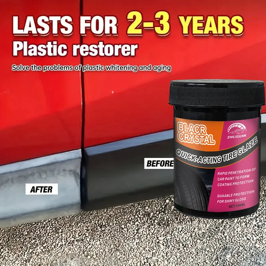 Tire Shine & Protection Wax | Deep Black Anti-Aging Formula