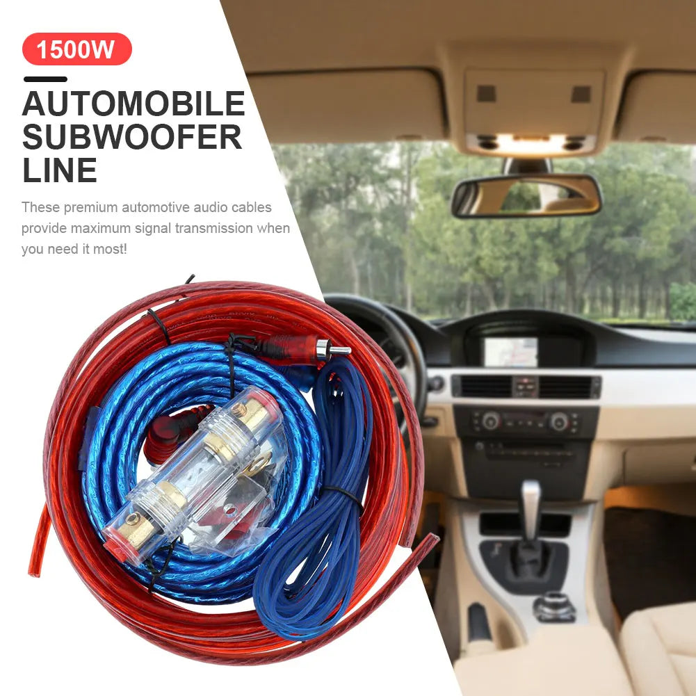 1500W Car Amplifier Wiring Kit – 8GA RCA Cable & 60A Fuse Amplifier Wiring Kit Oasis Select