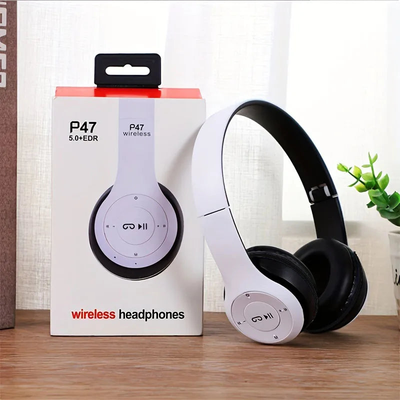 Stereo P47 Headset 5.0 Bluetooth Headset Folding Series Wireless Sports Game Headset for iPhone XiaoMi Oasis Select