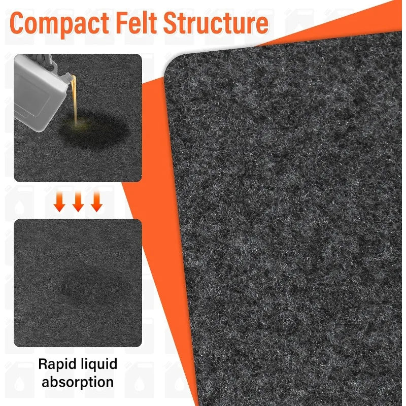 Oil Drip Mat Durable Reusable Washable Waterproof Back Garage Oil Spill Mat Prevent Oil Drain Pan Spills Under Car Oil Leak Mat Oasis Select