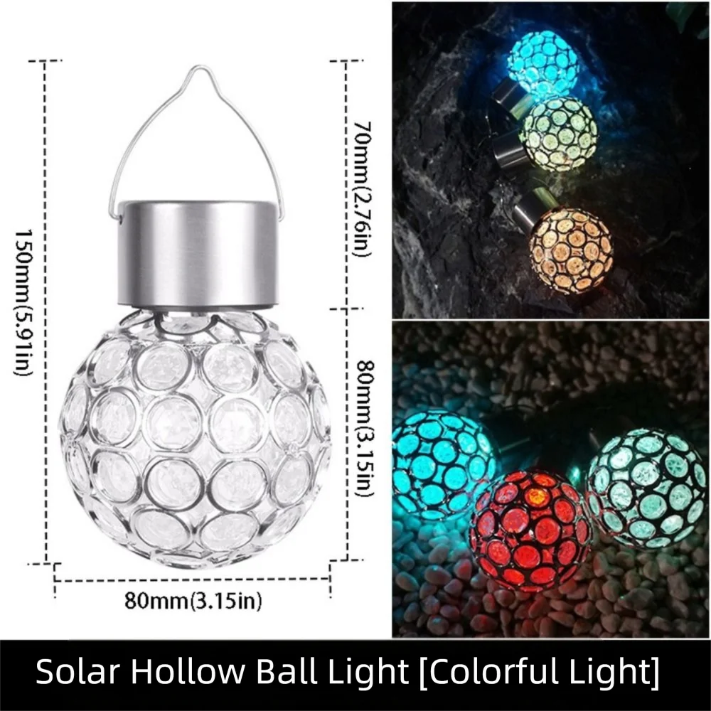 Solar Crystal Ball Hanging Light | Multicolor LED Motion Sensor