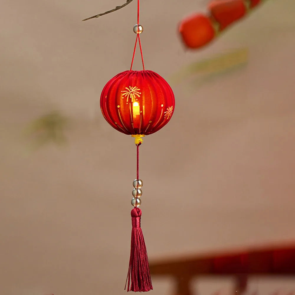 2026 Horse Year Chinese New Year Handmade Glowing Cloth Lantern