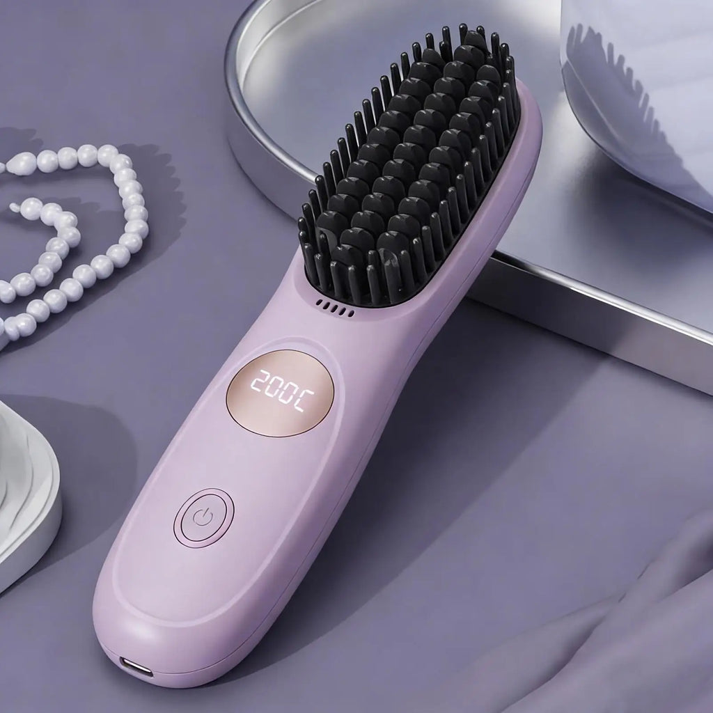 Cordless USB Rechargeable Ceramic Hair Straightener Comb Cordless Hair Straightener Oasis Select