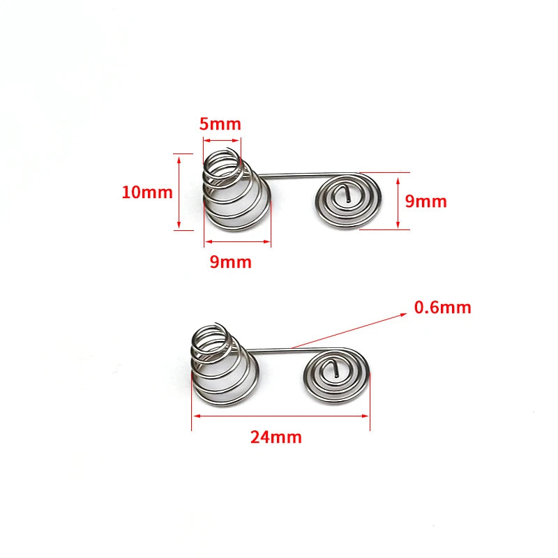 5PCS AAA Battery NIckel Wire Spring AA Battery Negative And Positive Coils Spring Contact Plate DIY Accessories Oasis Select A4 AA