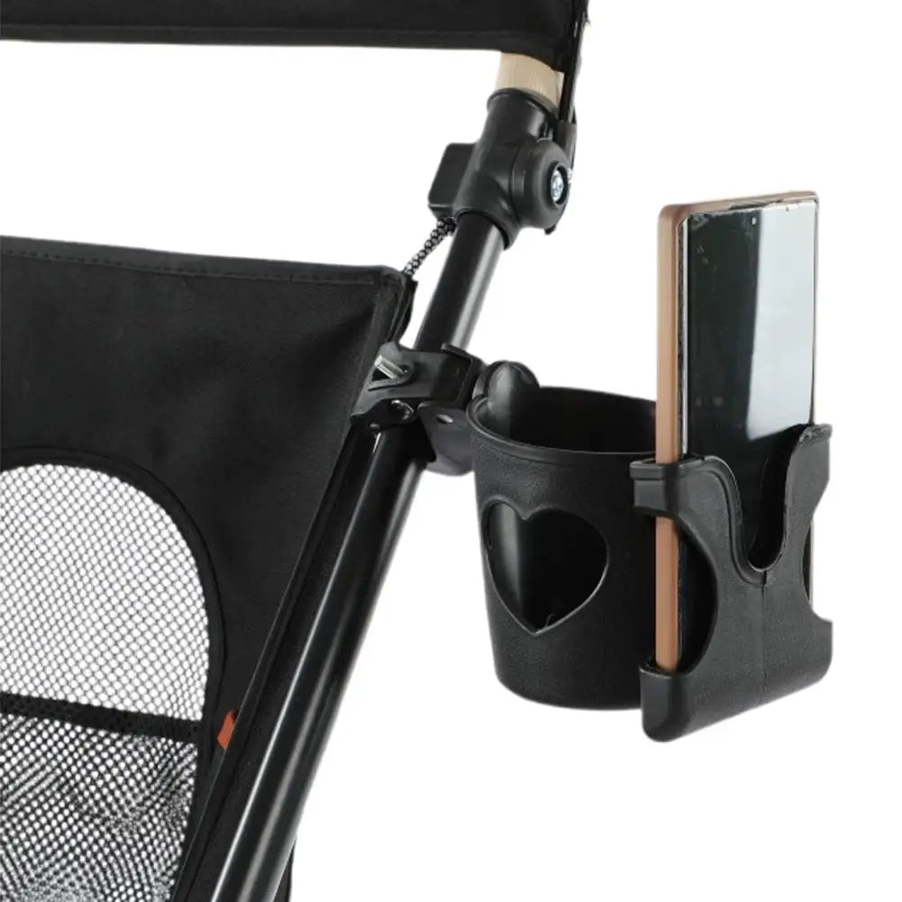 2-in-1 Stroller Cup & Phone Holder | Universal Adjustable Mount