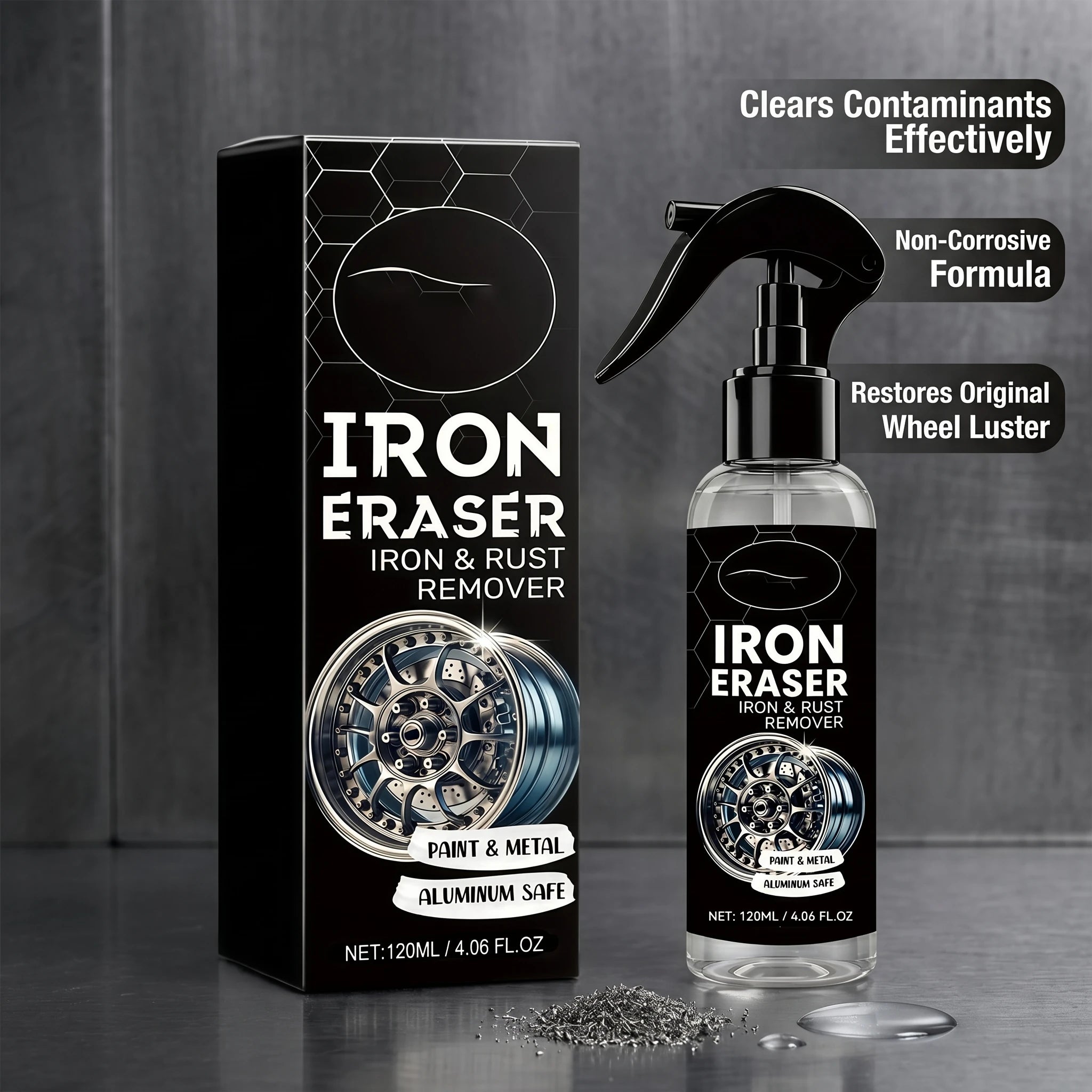 Iron & Rust Remover for Car Dissolve Dit Remove Stubborn Rust Multi-surface Iron & Rust Remover Spray for Paint, Metal Oasis Select Default Title