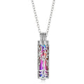Cylinder Cremation Jewelry Tree of Life Urn Ashes Necklace for Women Men Vial Cremation Ash Pendant Memorial Jewelry Oasis Select MC3