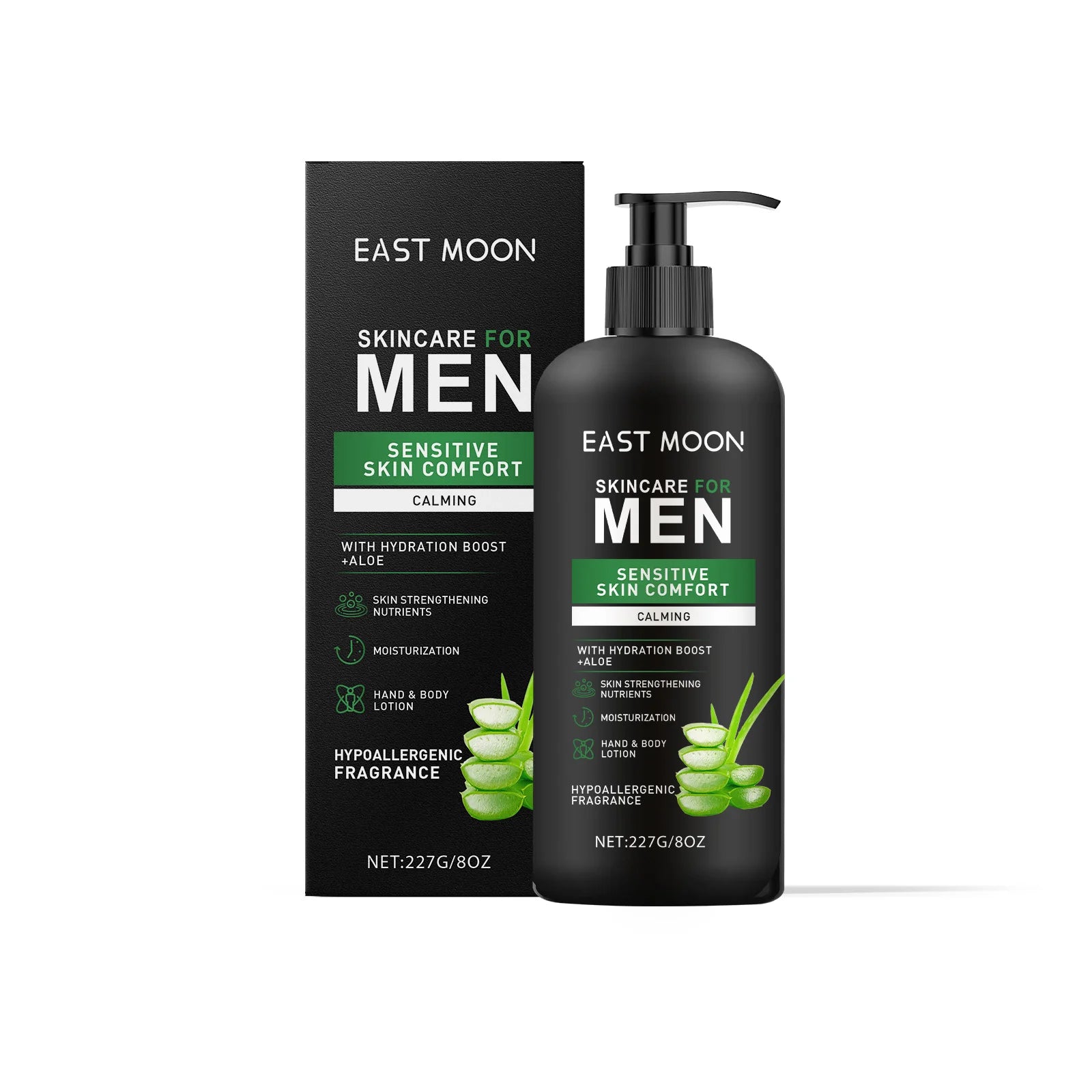 East Moon Men's Body Lotion – Moisturizing Nourishing Cream Men's Body Cream Oasis Select 227g boxed 2