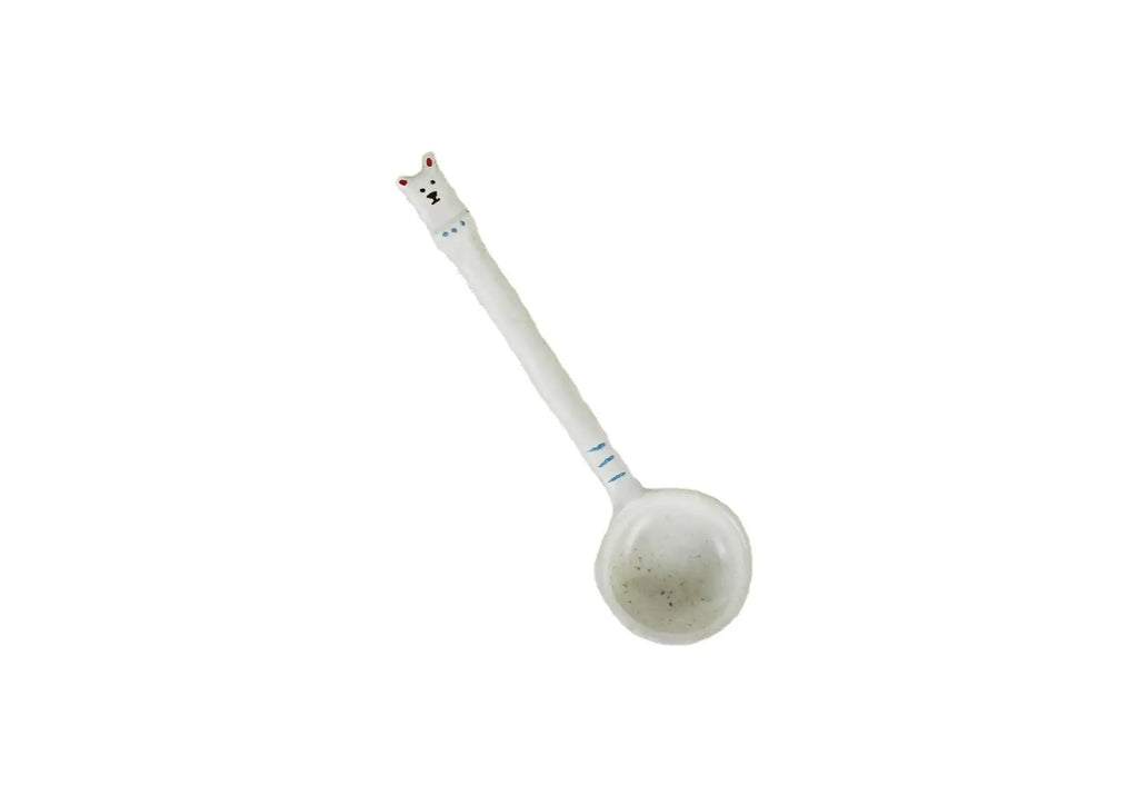 Jingdezhen Hand-painted Ceramic Spoon Cute Bear Dessert Spoon Ustic Ceramic Handmade Gift For Couples Kitchen Tablewear Oasis Select