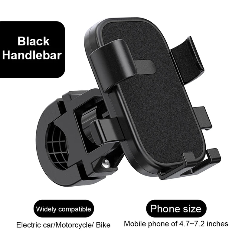 Anti-slip Phone Mount 360° Rotatable Adjustable Bike Phone Mount for Outdoor Cycling, Mountain Bike Accessories Oasis Select Black