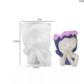 3D Beauty Flower Girls Pot Silicone Mold DIY Homemade Portrait Succulent Flower Vase Plaster Gypsum Epoxy Resin Mould Home Decor Oasis Select Mold 003
