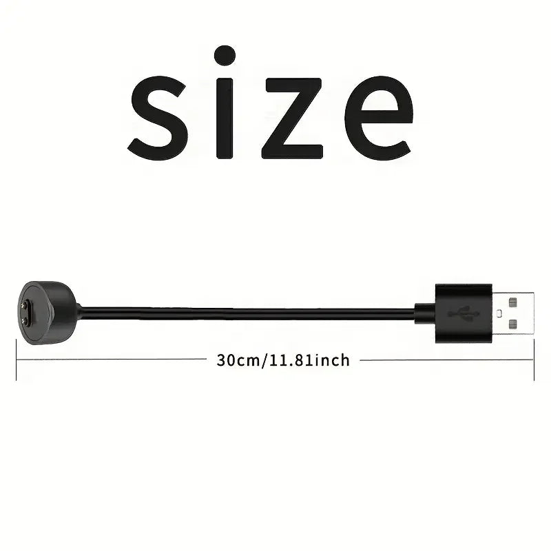 2-Pack USB Charger Cable for Xiaomi Mi Band 5 6 7 & Amazfit Smartwatch Charging Cable Oasis Select