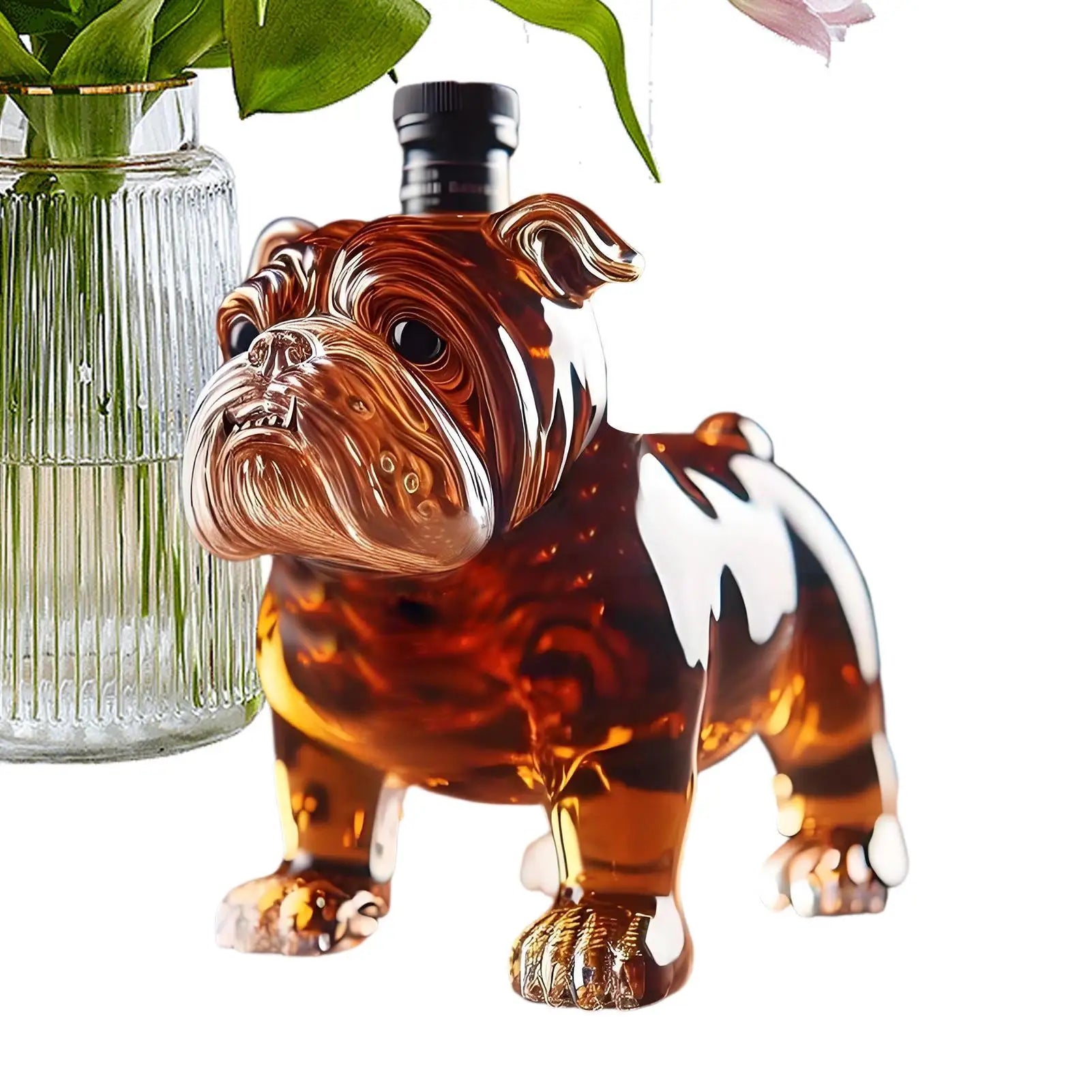 Funny Dog Whiskey Bottle Unique Dog Decanter Glass Collectible Novelty Animal-shaped Bottle For Men Home Tasting Beer Bachelor Oasis Select