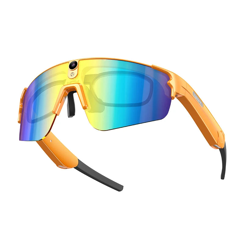 Cycling AI Smart Glasses 4K HD 800W Camera Bluetooth Call Translation Anti-shake Sunglasses Men Women Anit UV Waterproof Music Oasis Select ORGD