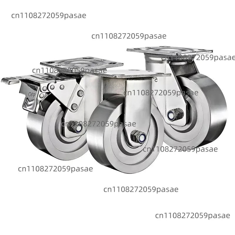 SUS 304 Stainless Steel Casters 4" 5" 6" 8" | Heat & Rust Resistant