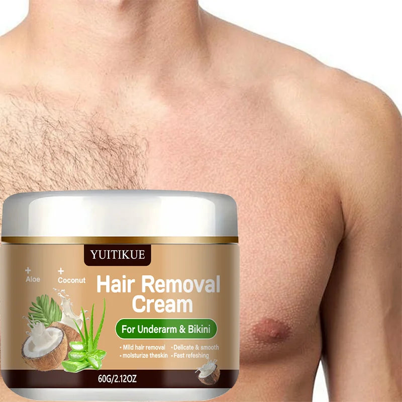 YUITIKUE Hair Removal Cream – Coconut & Aloe Vera 60g