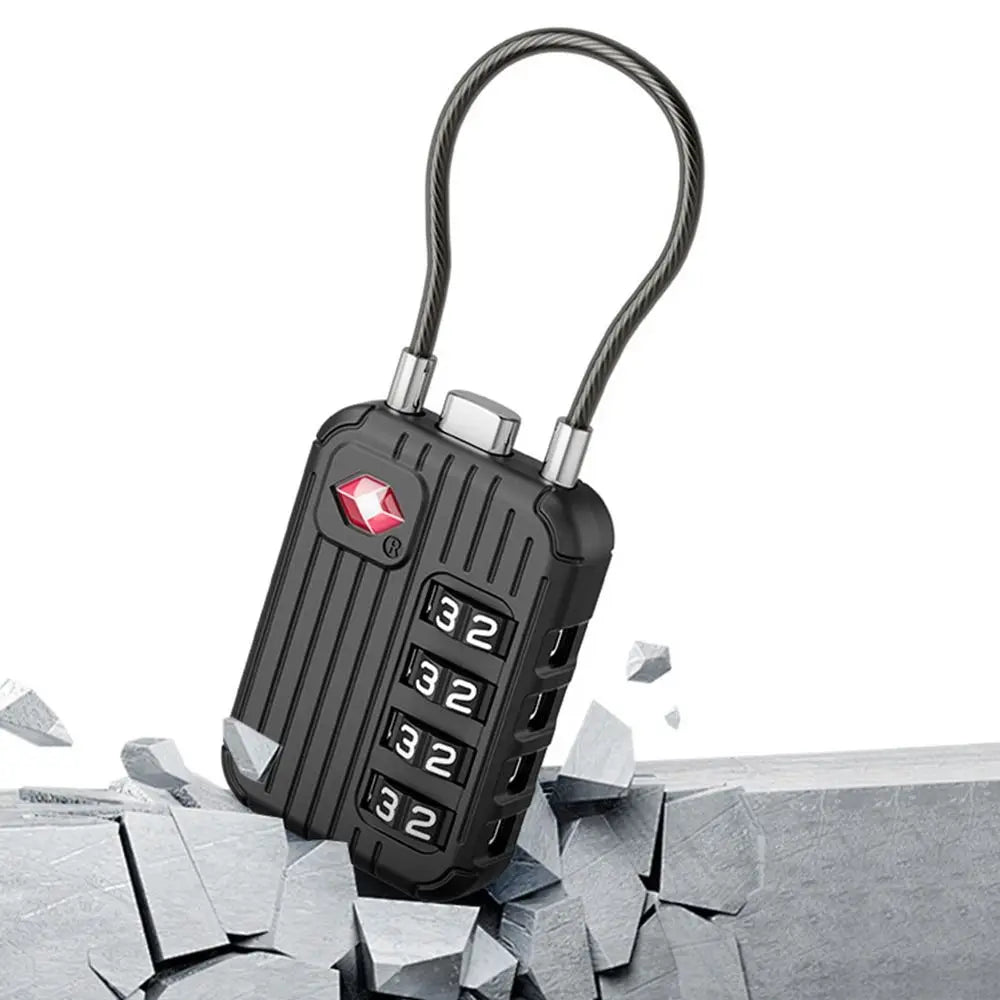 TSA 4 Digit Combination Lock Anti-theft Security Tool Customs Password Lock Zinc Alloy Suitcase Luggage Coded Lock for Travel Oasis Select