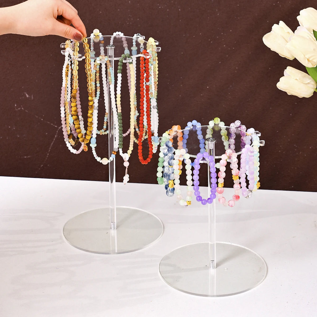 1pc acrylic transparent display stand for jewelry, suitable for dressing table tabletop bracelet anklet necklace storage rack Oasis Select