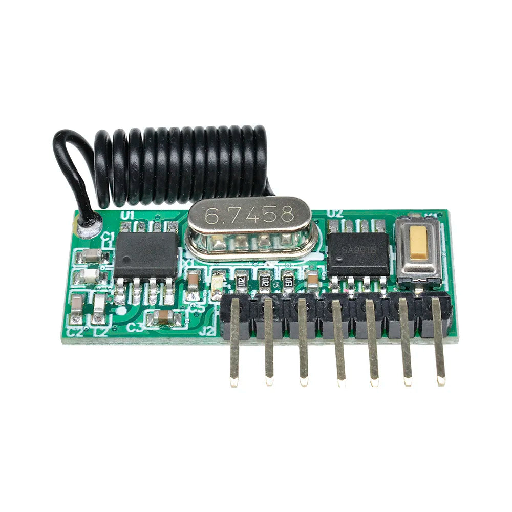 433MHz 4-Channel Universal Decoding Receiver Module DC 3.3–5V Wireless Remote Control Learning Module Oasis Select 1pcs