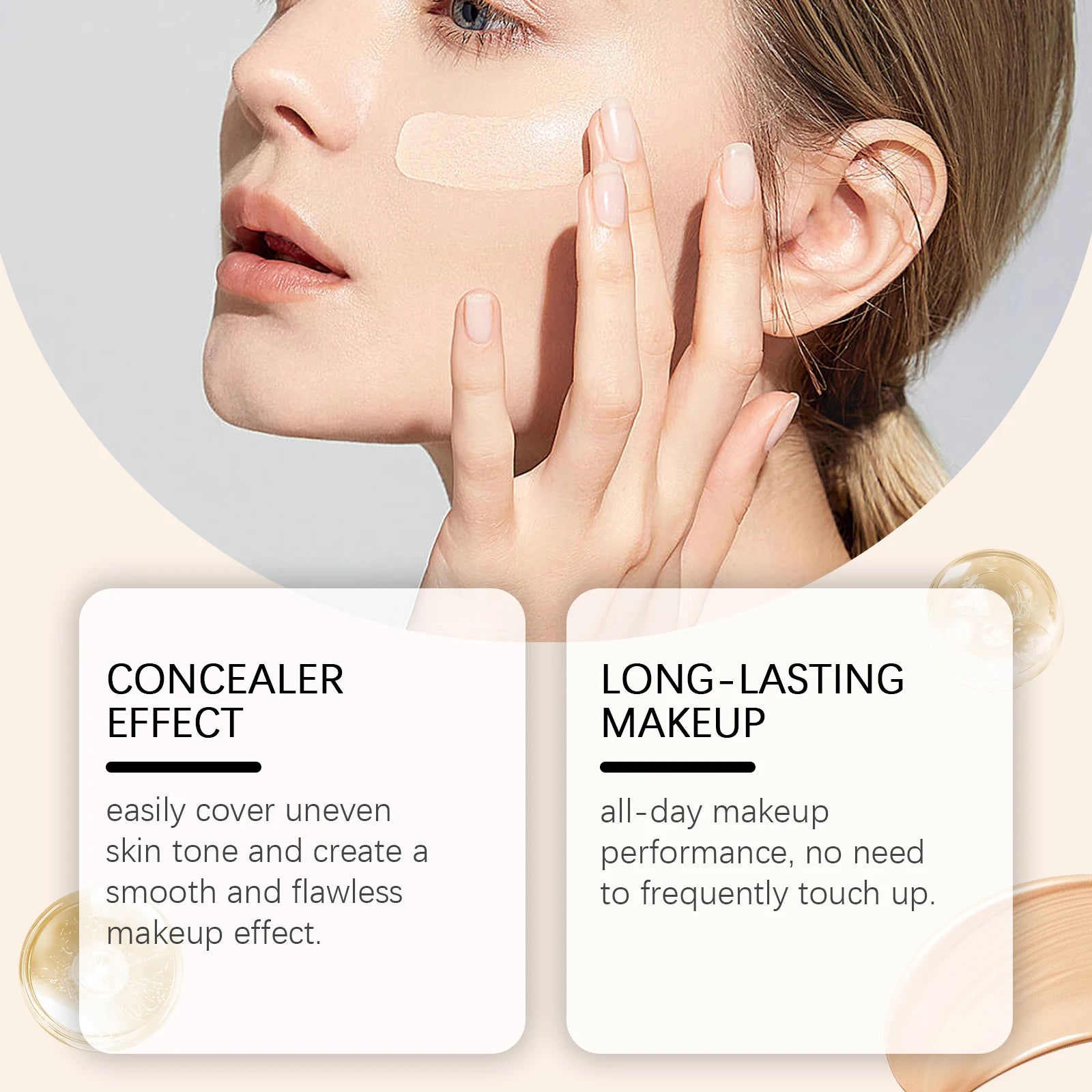 EELHOE Full Coverage Liquid Foundation Concealer – Oil Control Liquid Foundation Oasis Select