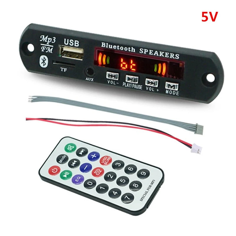 Bluetooth 5.0 MP3 Board | USB TF FM Radio Module & Remote