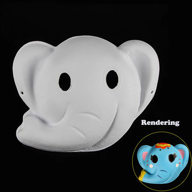 DIY Paper White Masks Create Artistic Craft From Theater And Halloween Costumes Party Masquerade Kids Painting Toy Oasis Select 6