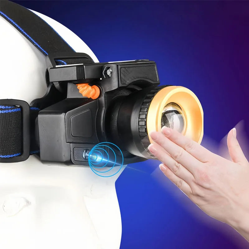 Solar LED Headlamp Motion Sensor | Rechargeable Head Torch