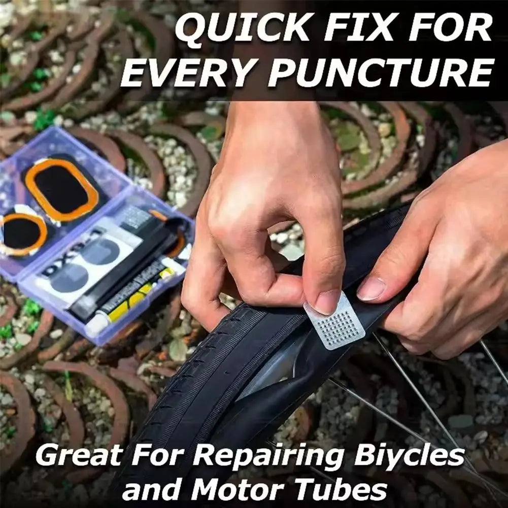 Portable 13-Piece Bike Tire Patch Kit – Inner Tube Repair Set