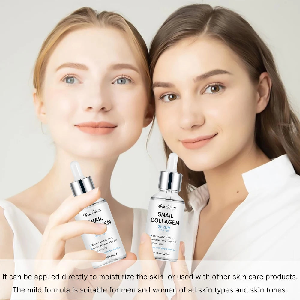 SUYARUN Snail Collagen Essence Serum - Anti-Aging, Brightening & Hydrating Facial Treatment for All Skin Types. Oasis Select
