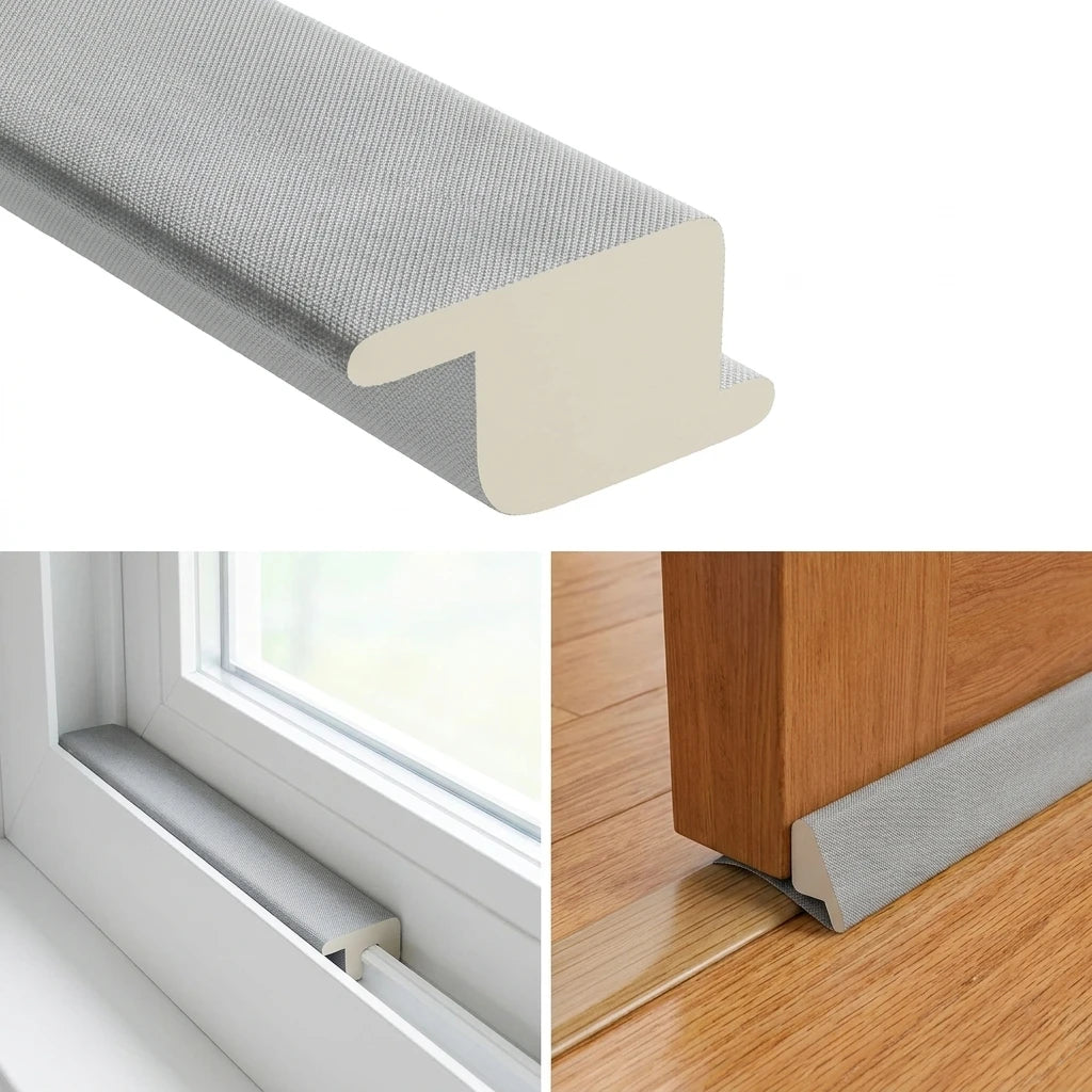 TPU Seal Strip Set Windproof Waterproof Soundproof Dustproof for Sliding Windows Doors Compatible with Outer Inner Middle Gaps Oasis Select