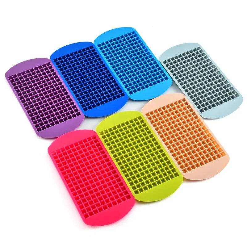 160 Grid Mini Silicone Ice Tray Ice Cubes Foldable Ice Mold Ice Breaker Ice Grid Tray Small Square Mold Ice Maker Silicone Mold Oasis Select