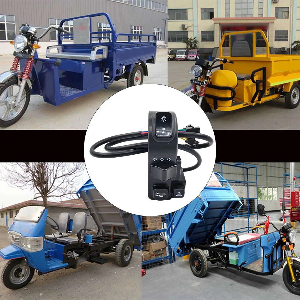 4-in-1 Road Conversion Switch Horn Headlight Steering Double Flash ABS Control Pin For Bike Bicyle Scooter Motorcycle Handlebar Oasis Select