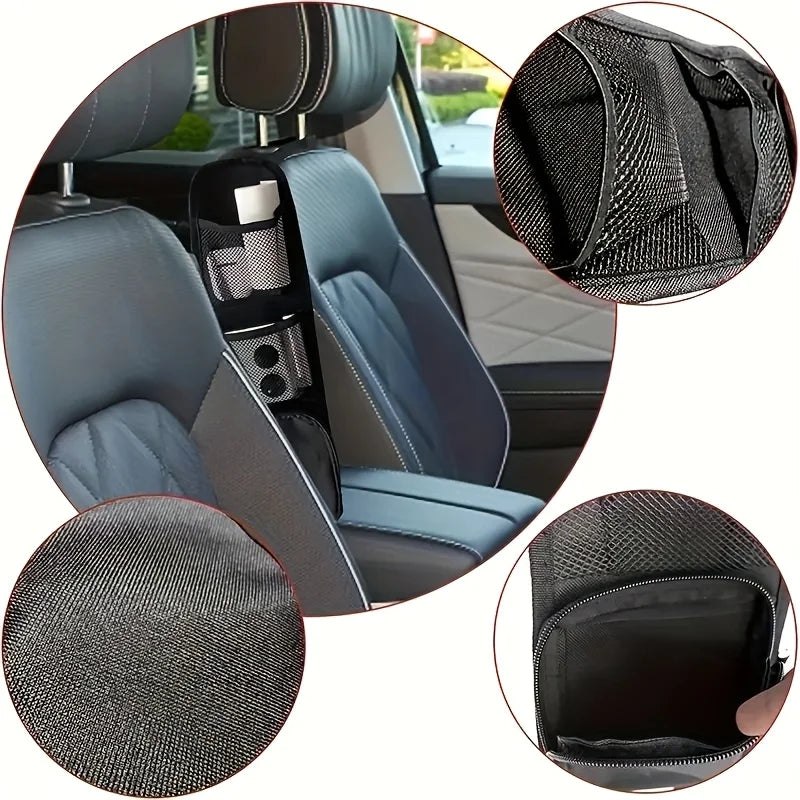 2pcs Car Seat Back Hanging Bag Oxford Cloth Waterproof Thermal Pressure Resistant Handle Side Storage Bag Vehicle Compression Oasis Select