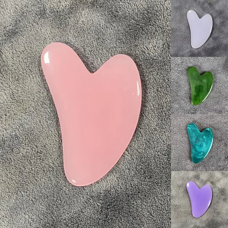 Heart-Shape Gua Sha Face Massager – Rose Quartz Scraping Board Gua Sha Face Massager Oasis Select