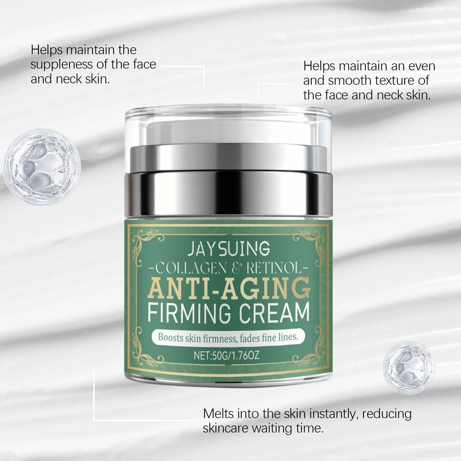 Retinol Centella Firming Cream Lift Facial Contour Tighten Neck Skin Fade Fine Lines Moisturize Lasting Brighten Face Neck Cream Oasis Select