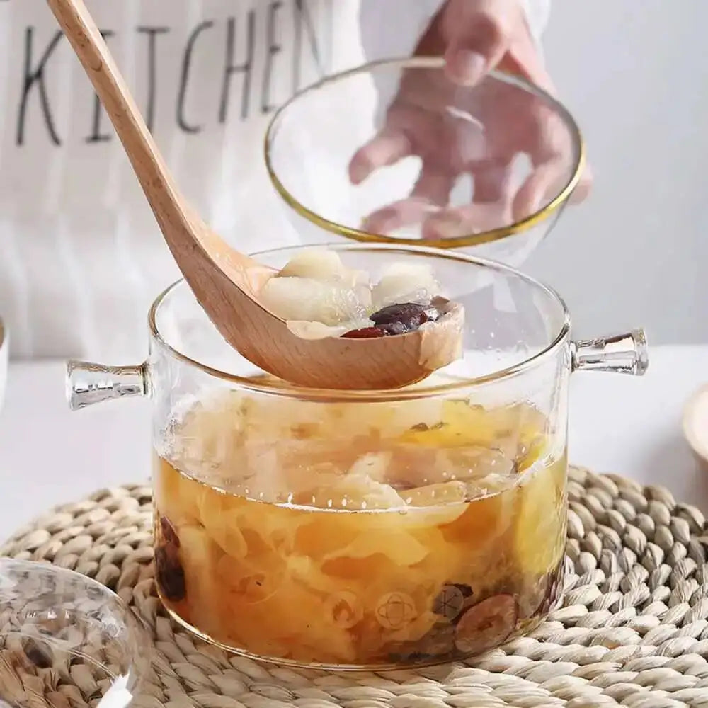 Glass Saucepan Stove Pot Transparent Borosilicate Glass Cooking Pot Stockpot Heat Resistant Boil Water Noodles Bowl Soup Cooker Oasis Select