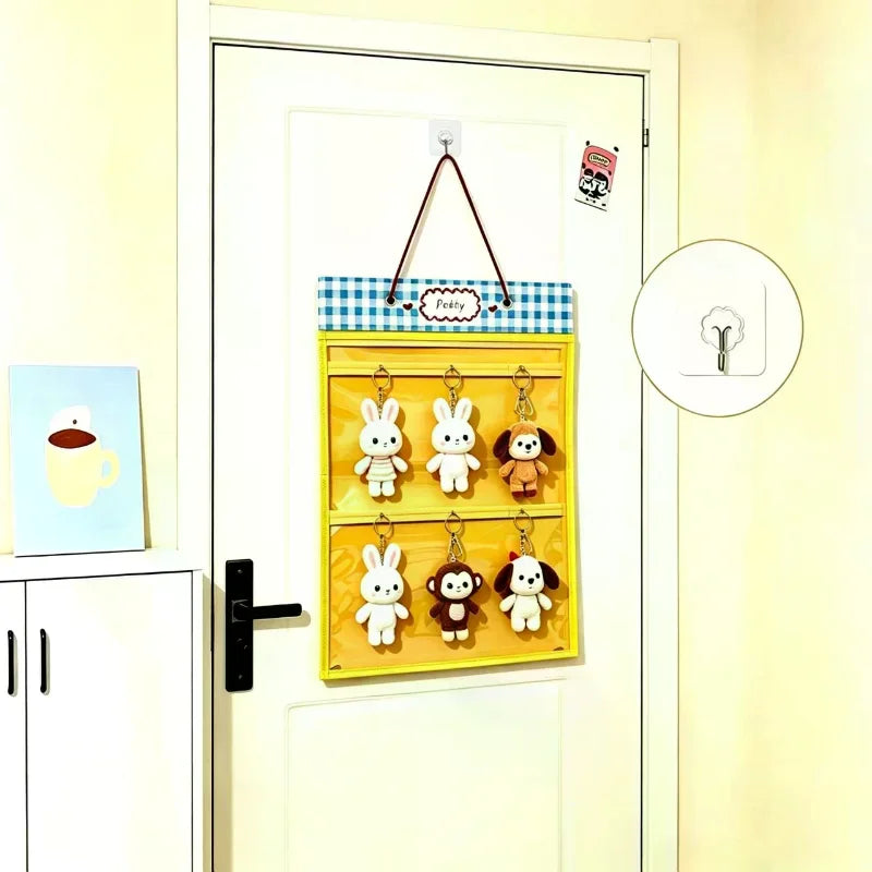 Hanging Plush Doll Organizer | Dustproof Display with Hooks