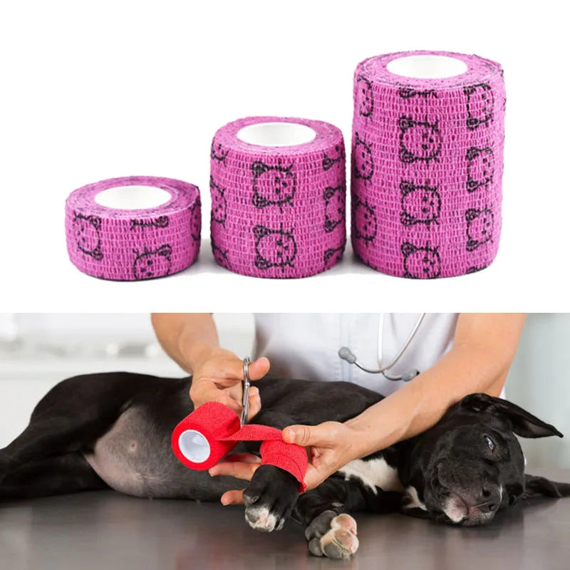 4.5m Medical Therapy Elastic Bandage Sport Protector Strap for Finger Joint Knee First Aid Kit Pet Dog Cat Self Adhesive Bandage Oasis Select
