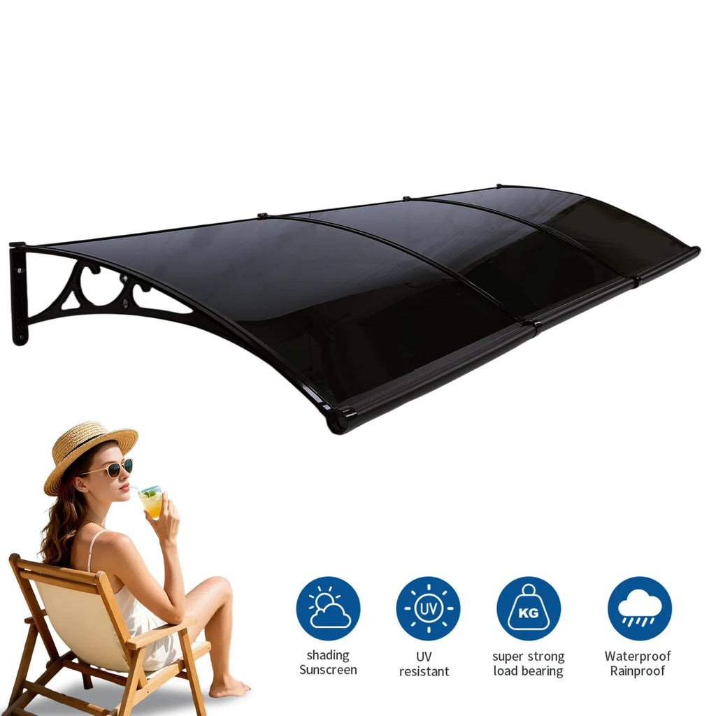 Polycarbonate Door Canopy Awning – UV, Rain & Snow Shield Exterior Door Canopy Oasis Select