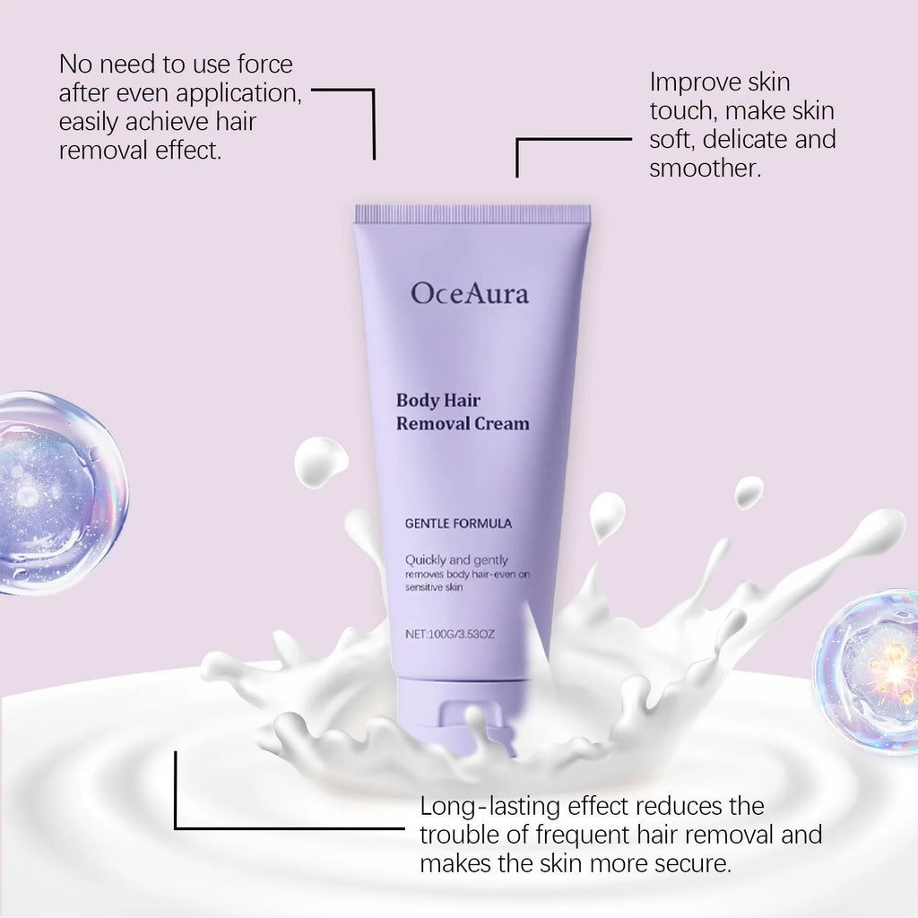 OceAura Painless Hair Removal Cream – Body, Legs & Underarm Hair Removal Cream Oasis Select