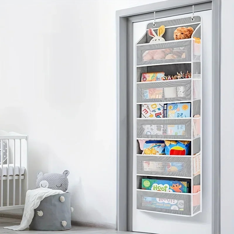 5-Shelf Hanging Storage Organizer - Behind Door, Anti-Tilt, 5 Large Capacity Pockets, Suitable for Bedroom, Bathroom Oasis Select