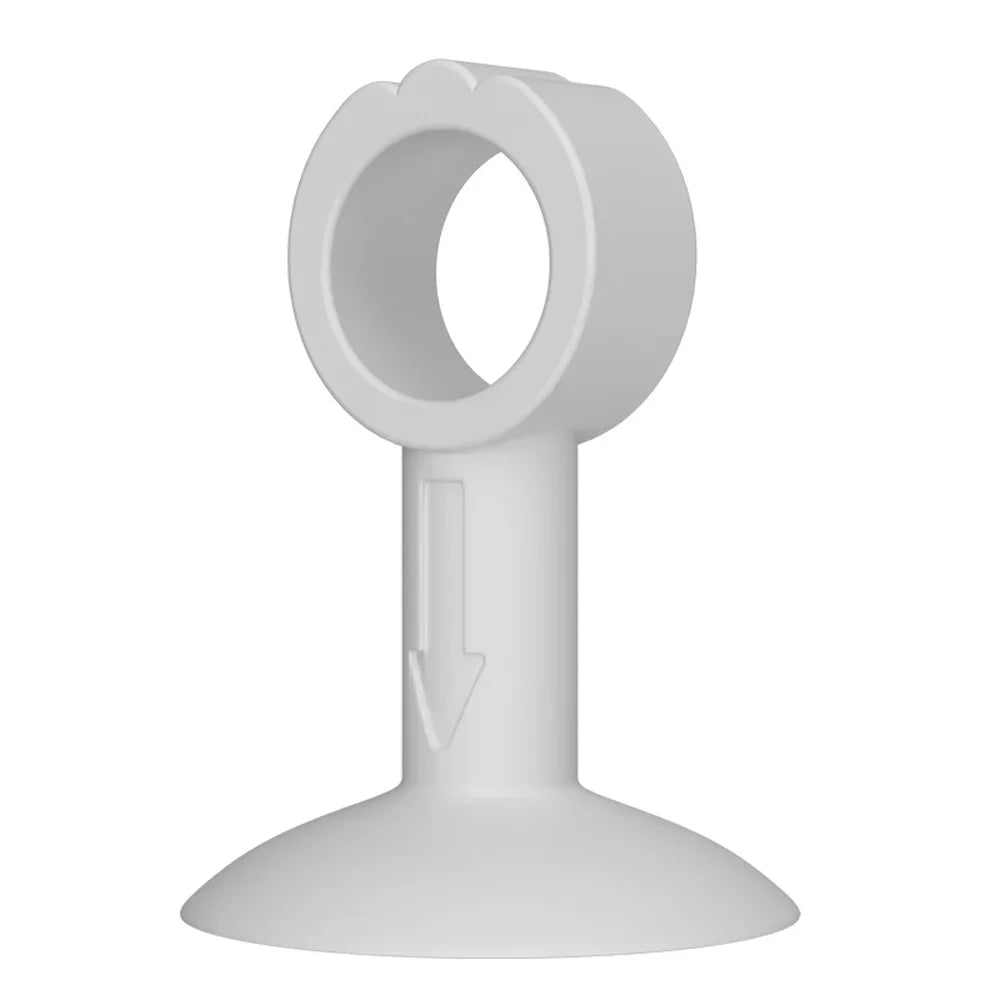 Soft Silicone Door Stopper Anti-damage Wall Protector Suction Cup Door Handle Bumper Mute Protect Walls Furniture Fittings Oasis Select White