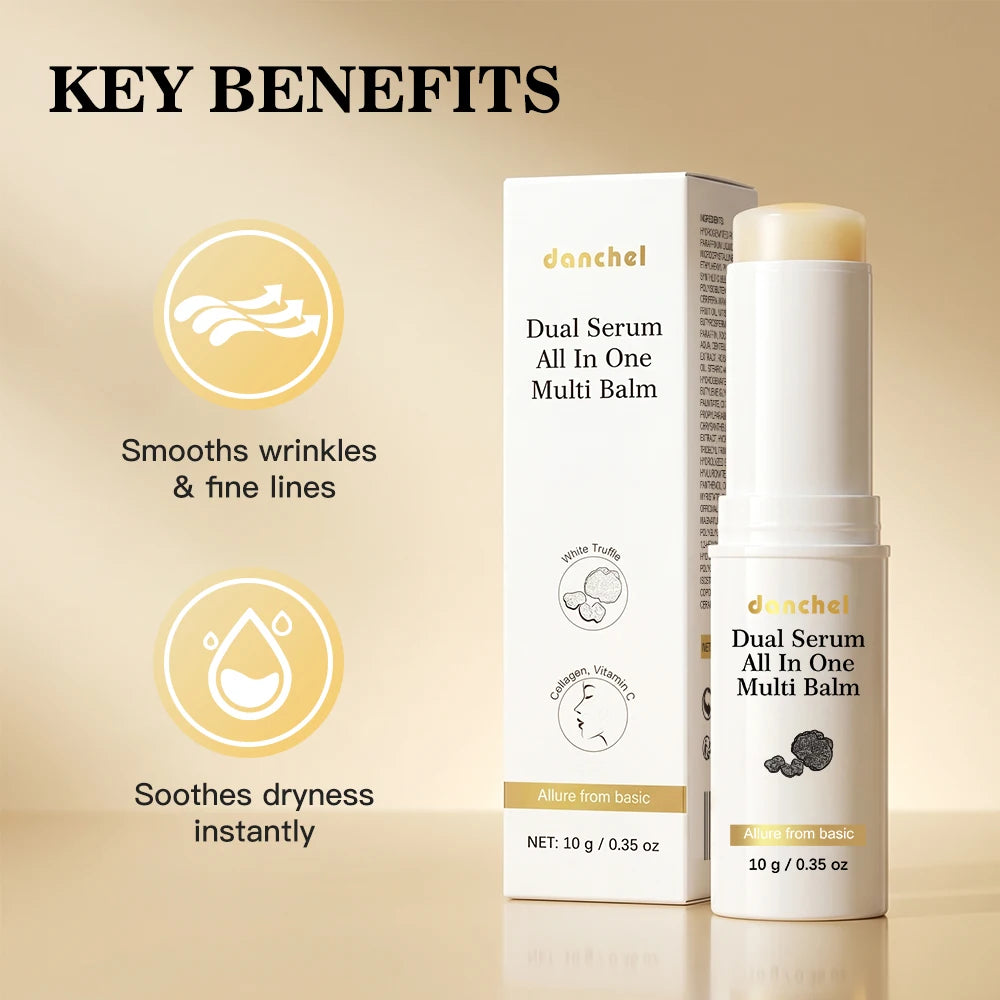 Dual Serum Stick Deeply Hydrating Moisturizing Glowy Finish Relieves Dryness Portable Multi-functional Cream Stick for All Skin Oasis Select