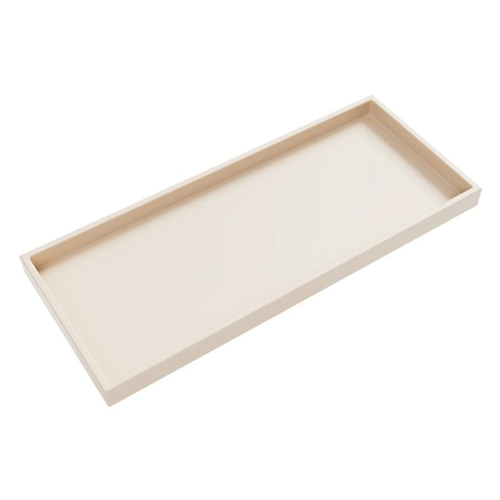 Bathroom Counter Tray Silicone Bathroom Vanity Tray Soap Dispenser Tray Countertop Storage For Dressing Tables Oasis Select White 30x12.5cm