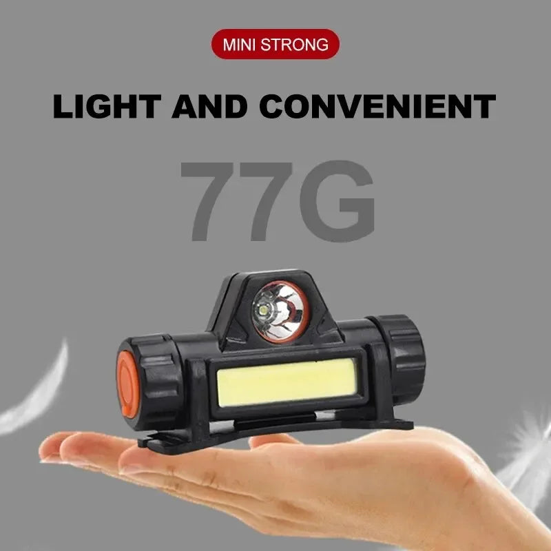 Q5 COB Led Headlamp Powerful Built-in 18650 Battery Outdoor Camping Fishing Headlight Stepless Dimming Oasis Select