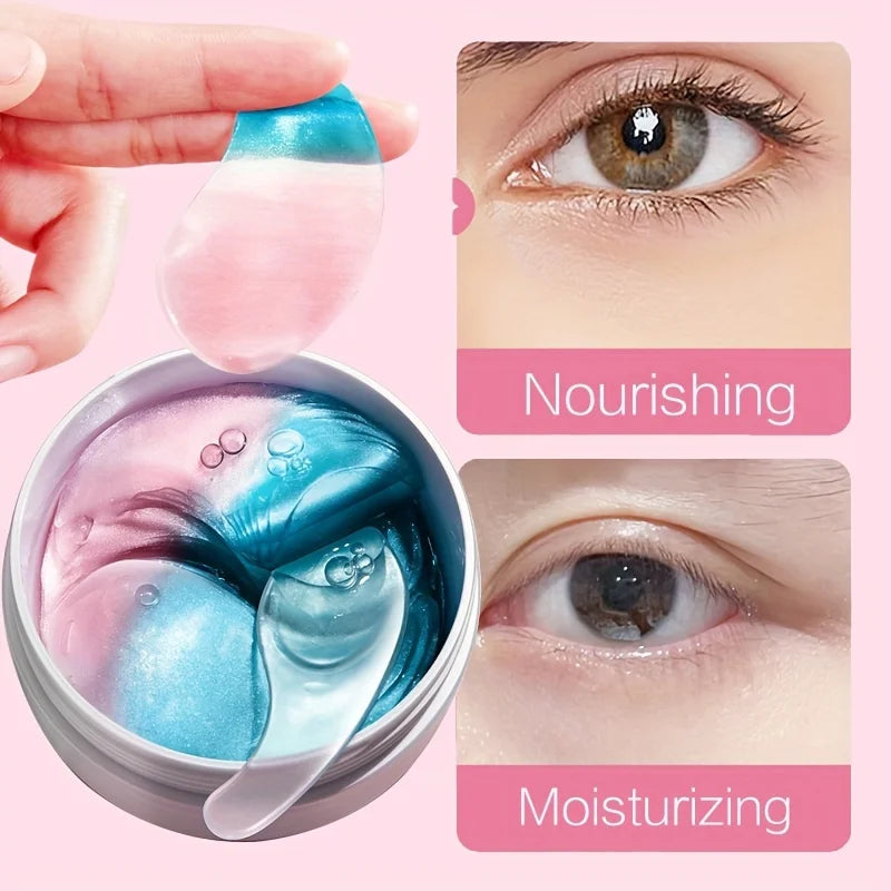 60 Pieces (30 Pairs) of Hydrating Eye Masks, Nourishing and Moisturizing the Skin Around the Eyes, Making the Skin Around the Eyes Smooth and Soft, Exquisite Eye Masks with a Two-Tone Design Oasis Select