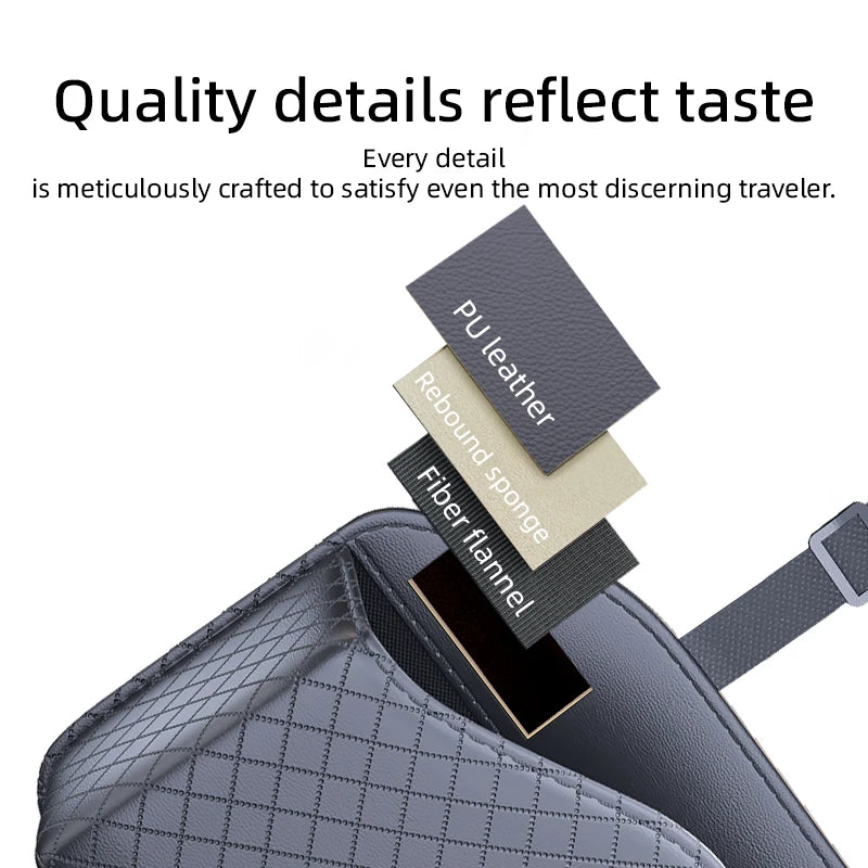 PU Leather Car Seat Back Organizer with Tissue Holder