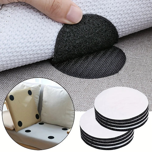 10/5Pairs 50mm Strong Self Adhesive Fastener Dots Nylon Sticker Hook and Loop Magic For Bed Sheet Sofa Mat Carpet Anti Slip Oasis Select