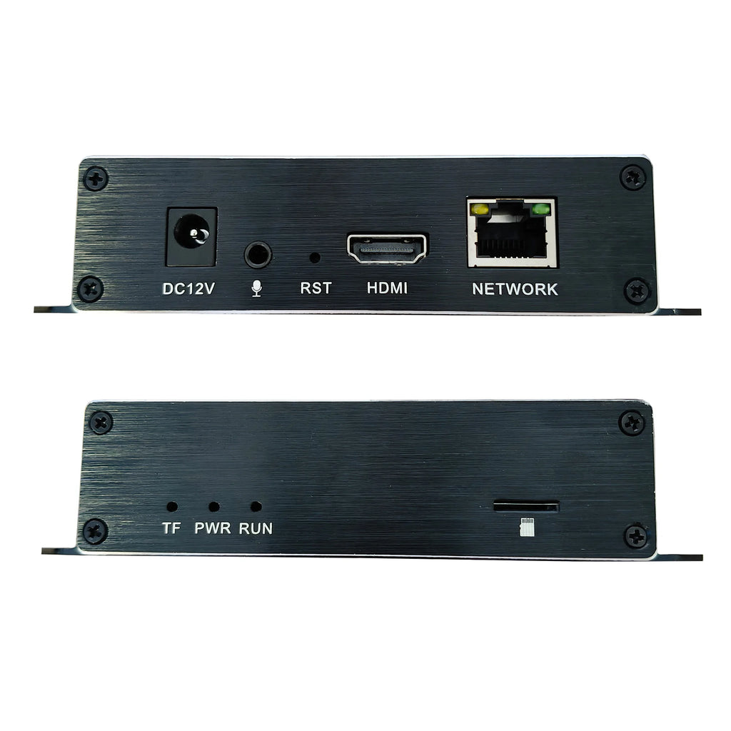 HD-to-IP High-Definition Audio and Video Encoder H.265, H.264, HEVC, RTSP, RTMP, SRT, HLS Multi-Platform Live Streaming TF Card Oasis Select black