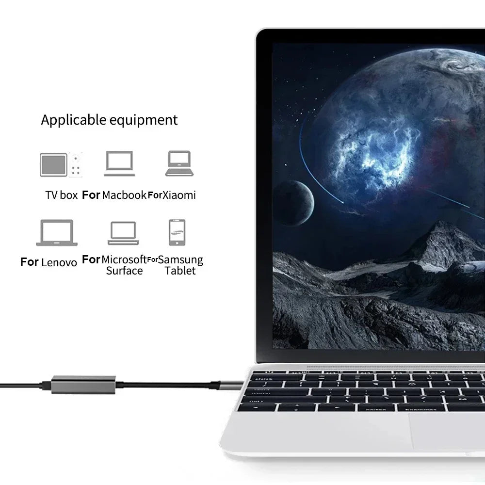 1000Mbps USB Type C Ethernet Adapter RJ45 Network Card for MacBook PC Windows XP 7 Internet Cable Lan USB for Android Oasis Select